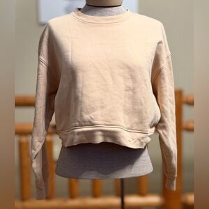 Girlfriend Collective Cropped Sweatshirt – Neutral Beige - Sz M